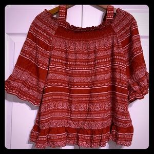 Double Shoulder Strap Medium Sleeved Top